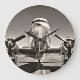 Vintage Flygplanets banscen Stor Klocka
