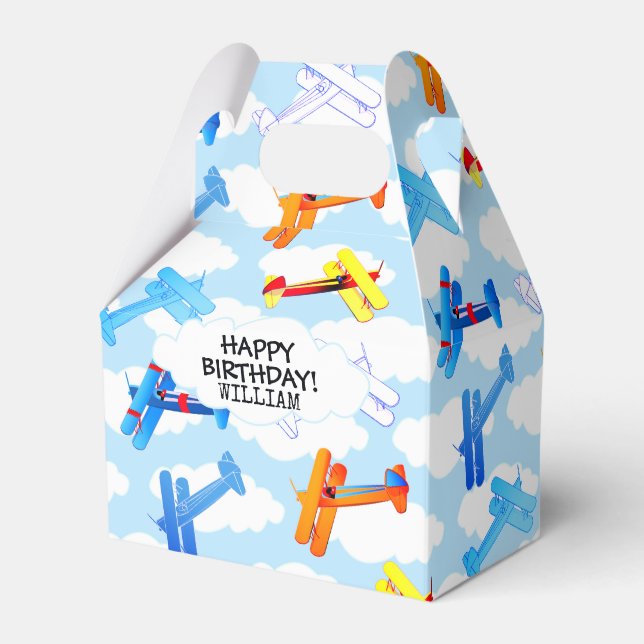 Vintage Flygplanets flygvapnets Födelsedagsfest i  Presentaskar (Framsidan Sidan)