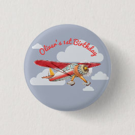 Vintage Flygplanets födelsedag Knapp