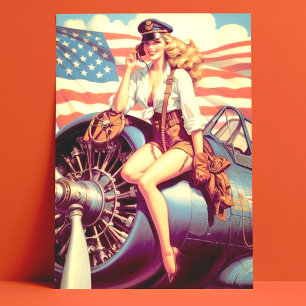 Vintage Flygplanets insticksprogram Vykort