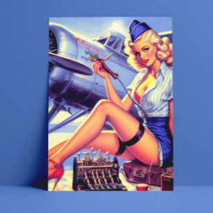 Vintage Flygplanets insticksprogram Vykort