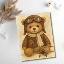 Vintage Flygplanets ljudregistrator (Cute Nalle Av