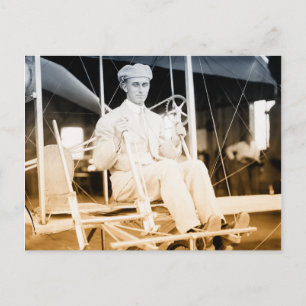 Vintage Flygplanets provningsflygning Vykort