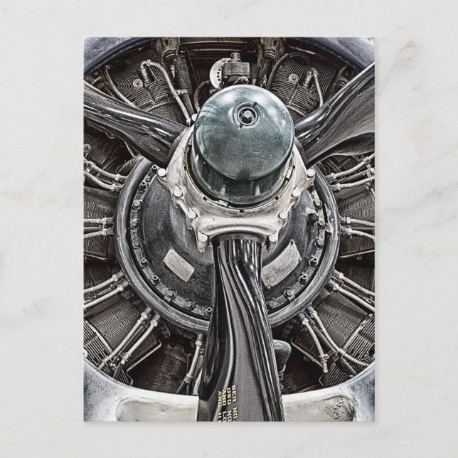 Vintage Flygplansdelar Vykort (Framsida)