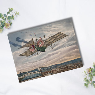 Vintage Flygplansfoto, Coola Aviation Birthday Vykort