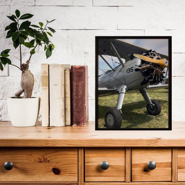 Vintage flygplansfoto för pilotflyg poster (Skapare uppladdad)