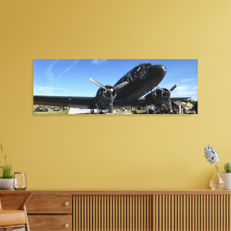 Vintage flygplanskrigsflygplan jaktflygplan luftsh canvastryck