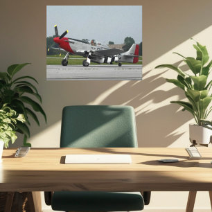 Vintage flygplanskrigsflygplan jaktflygplans lufts canvastryck