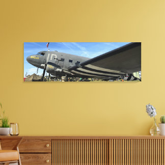 Vintage flygplanskrigsflygplan jaktflygplansfotogr canvastryck