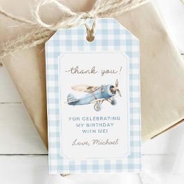 Vintage Flygresor 1-årsdag Presentetikett