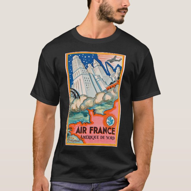 Vintage Flygresor Affisch T Shirt (Framsida)