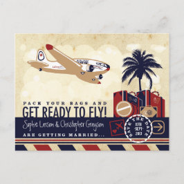 Vintage Flygresor Spara Datum Vykort