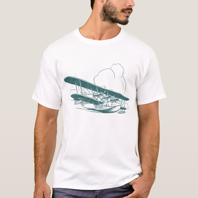 Vintage Flytande båt Tee (Framsida)