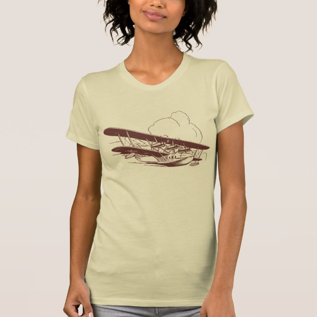 Vintage Flytande båt Tee Shirt (Framsida)