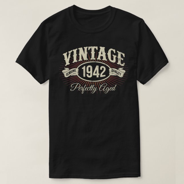 Vintage, född 1942 t shirt (Design framsida)
