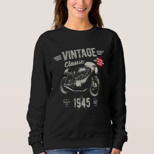 Vintage Född 1945 80-årsdag Klassisk Retro Moto T Shirt