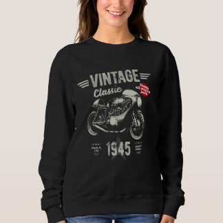 Vintage Född 1945 80-årsdag Klassisk Retro Moto T Shirt