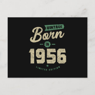 Vintage Född 1956 Födelsedagspresent Vykort