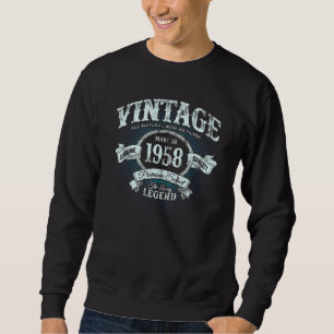 Vintage född 1958 Klassisk 64:e födelsedagen 1 Lång Ärmad Tröja