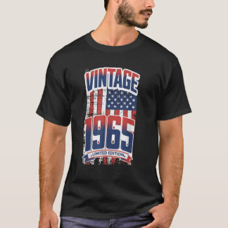 Vintage född 1965 Amerikansk Flagga 60:e födelseda T Shirt