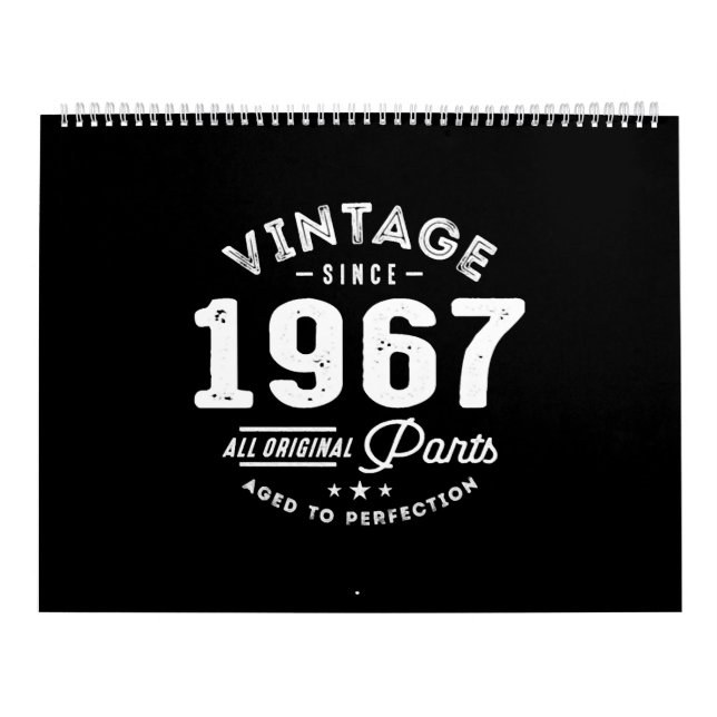 Vintage född 1967 kalender (Omslag)