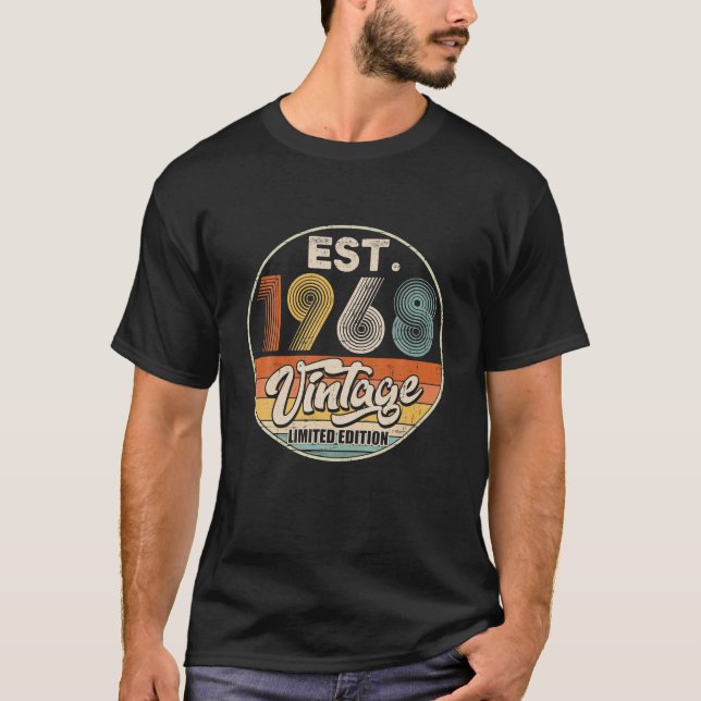 Vintage född 1968 Födelsedag Party Bröllop T Shirt (Framsida)