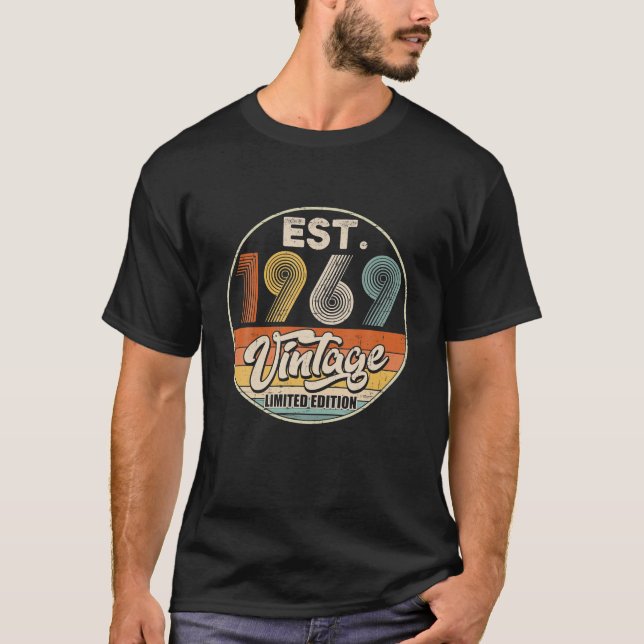 Vintage född 1969 Födelsedag Party Bröllop T Shirt (Framsida)