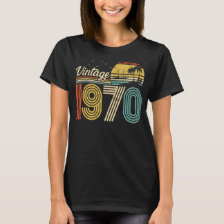 Vintage född 1970 53 år gammal Retro 53:e födelse T Shirt