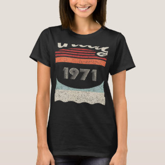 Vintage född 1971 51:a födelsedagen 51 år gammal t shirt