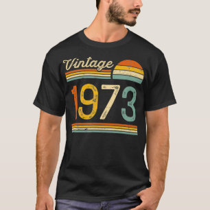 Vintage född 1973 Retro Birthday T Shirt