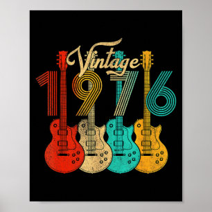 Vintage Född 1976 50-årsdag 50 år gammal Gu Poster