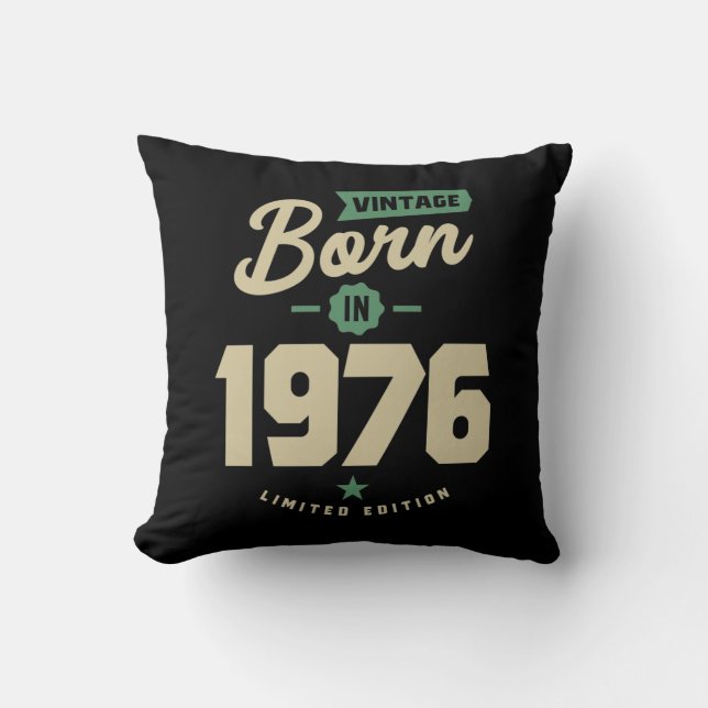 Vintage född 1976 kudde (Framsida)
