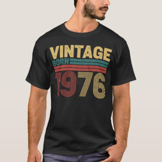 Vintage Född 1976 Tidlös Retro Födelsedagsdesign T Shirt
