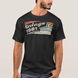 Vintage född 1981 41:a födelsedagen 41 år gammal t shirt