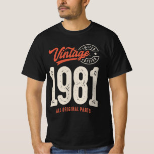 Vintage född 1981 - 41:a födelsedagen Retro Classi T Shirt