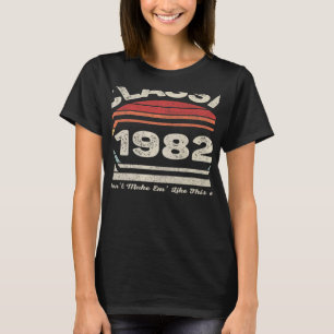 Vintage född 1982 40:e födelsedagen 40 år gammal t shirt