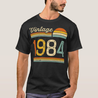 Vintage född 1984 Retro Birthday T Shirt