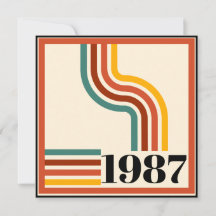 Vintage Född 1987 Retro Rand 40-årsdag