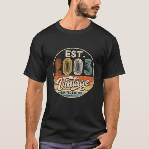 Vintage född 2003, födelsedagen Party Bröllop T Shirt