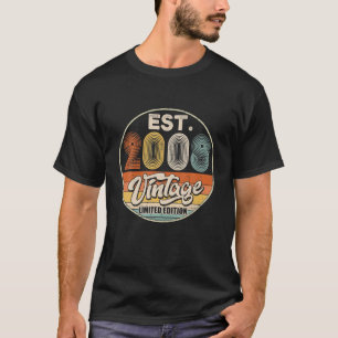 Vintage född 2008 Födelsedag Party Bröllop T Shirt
