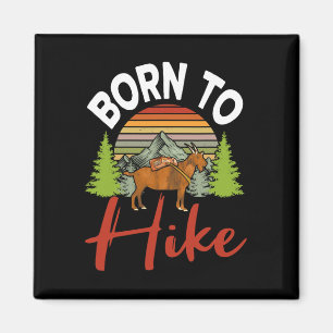 Vintage Född För Att Vandra Rolig Bergsklättring G Magnet