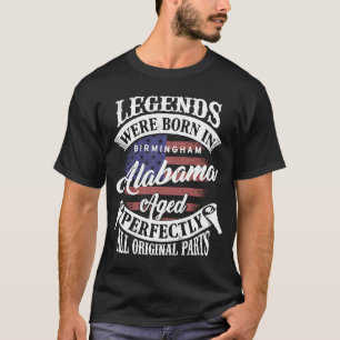 Vintage född i Birmingham Alabama Classic Birthda T Shirt