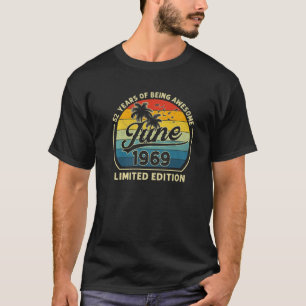 Vintage född i juni 1969 Retro 52 år gammal 52 år T Shirt