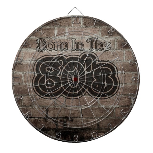 Vintage född på 80-talet darttavla (Framsidan)