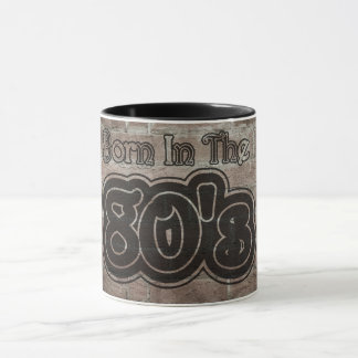Vintage född på 80-talet mugg