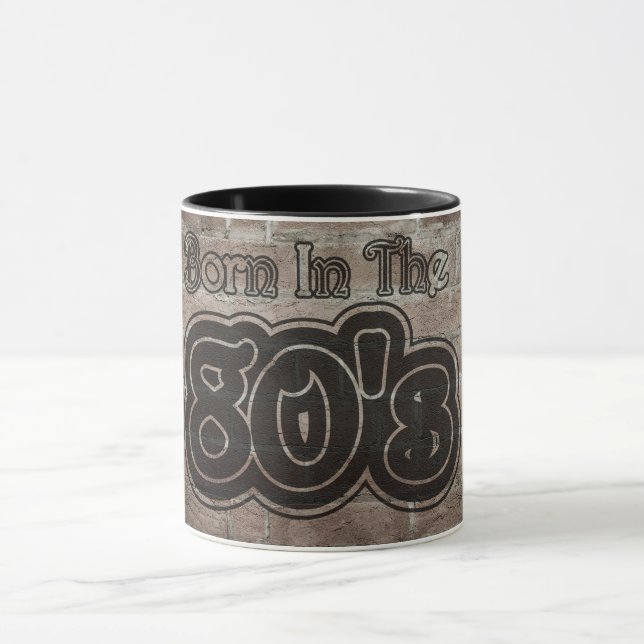 Vintage född på 80-talet mugg (Center)