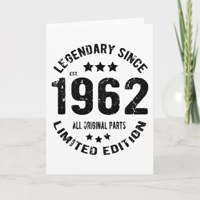 Vintage födelsedag 1962 kort (Framsida)