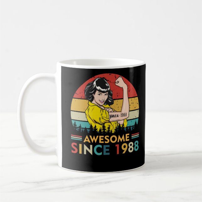 Vintage födelsedag 1988 kaffemugg (Vänster)