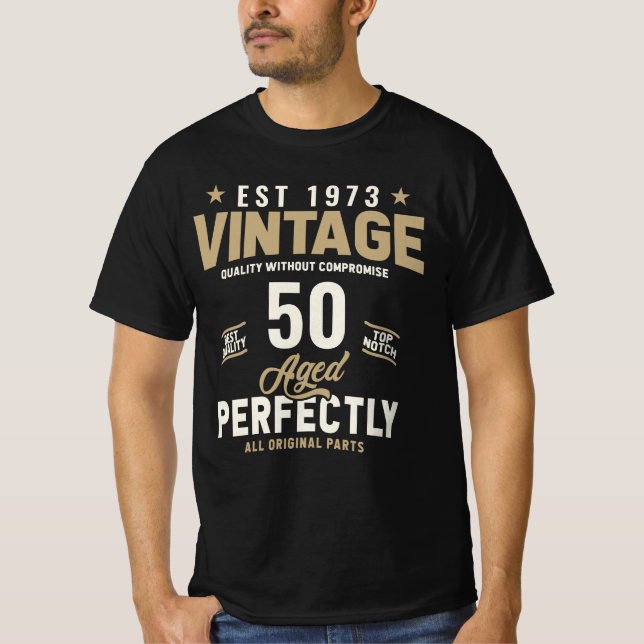 Vintage Födelsedag Toppenklass Anpassad T Shirt (Framsida)