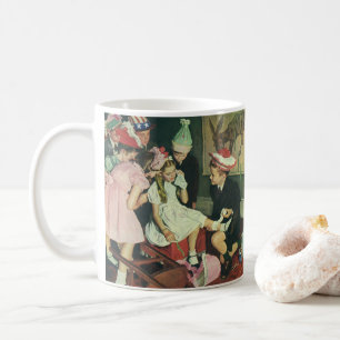 Vintage födelsedagsfest, fäst svansen på åsnan kaffemugg